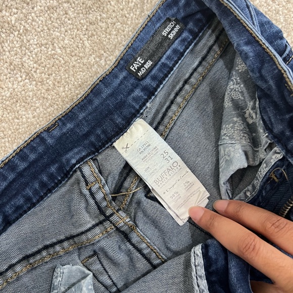 BUFFALO David Bitton FAYE Mid Rise Skinny Jeans Size 25L - Picture 7 of 12